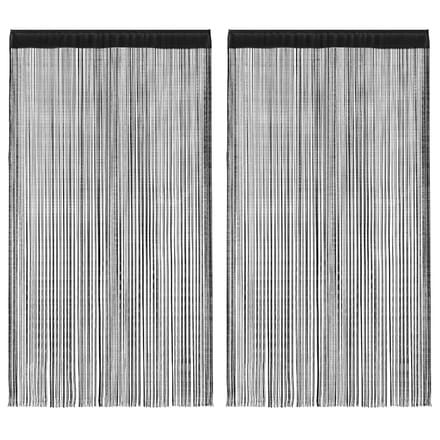 vidaXL - Draadgordijnen - 2 - st - 100x250 - cm - zwart