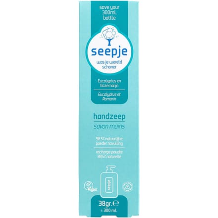 Seepje Handzeep Navulling Eucalyptus en Rozemarijn - 38 gr