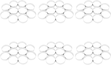 Taartringen Set - Bakvormen Mousse - Desserts Vormen - Geperforeerd Ontwerp - 8 cm 60 Stuks - Zilver