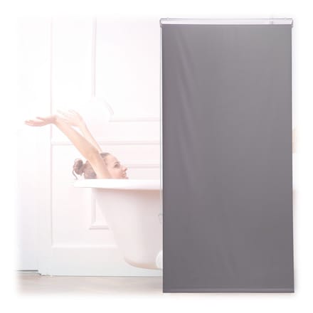 douchegordijn - 80 x 240 cm - douche & badkuip - waterafstotend - plafond & raam - grijs