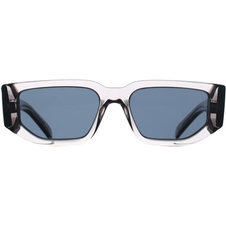 Prada PR09ZS Transparant Grijze Zonnebril, Moderne UV400 Bril met Driehoek Logo gray