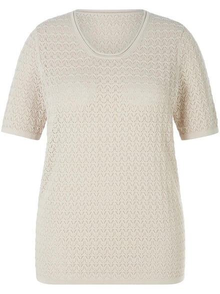 Trui ronde hals Van Anna Aura beige