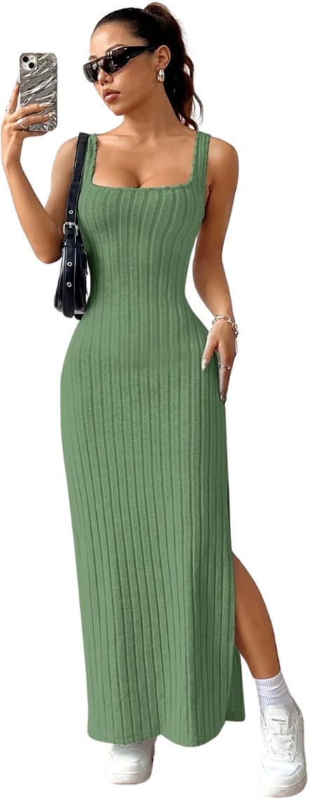 Bovista Open Rug Jurk - Backless - Body - Jurk - Shirt - Groen - Maat L
