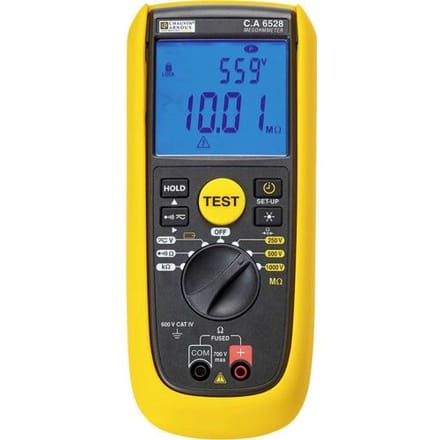 Chauvin Arnoux C.A 6528 Isolatiemeter 250 V, 500 V, 1000 V 11 GΩ