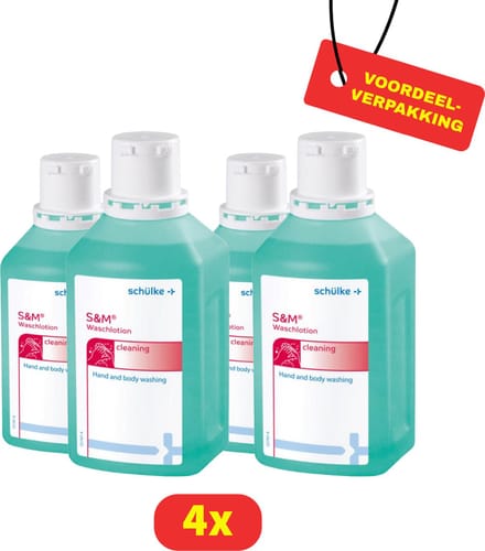 Schülke S&M Waslotion - 4 x 500 ml - Voordeelverpakking