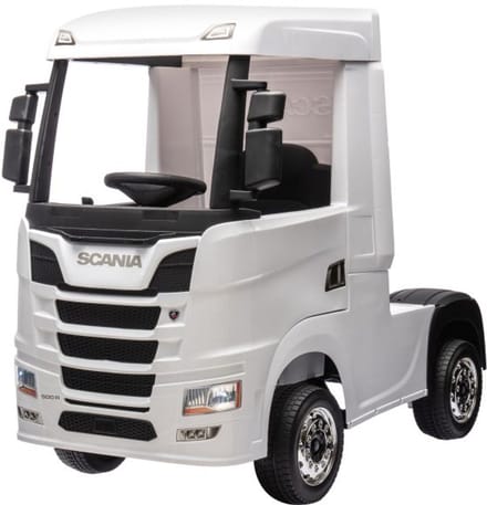 Scania 500R - Elektrische Kinderauto - Elektrische kindervrachtwagen - 12V - met Afstandsbediening - 4x4 - Wit