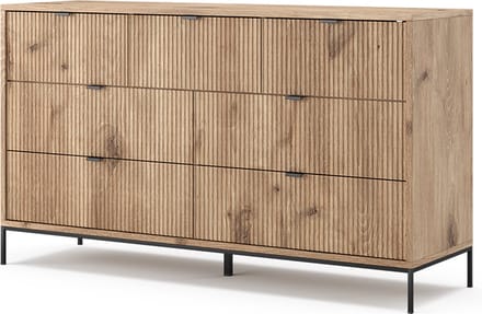 Vicco Eliza Dressoir – 42 x 81 cm met 7 laden Viking Eik
