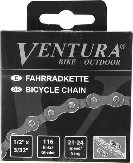 Ventura kmc 1/2 x 3/32 ketting 21-24-speed 116 schakels blister 302175