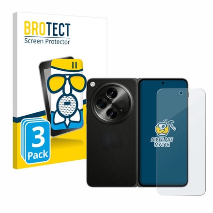 BROTECT - Screenprotector voor OnePlus Open - Folie Beschermfolie Beschermglas matte 3 Stuks