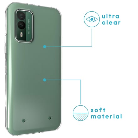 imoshion Hoesje - Geschikt voor Nokia XR21 - Softcase Backcover smartphone - Transparant