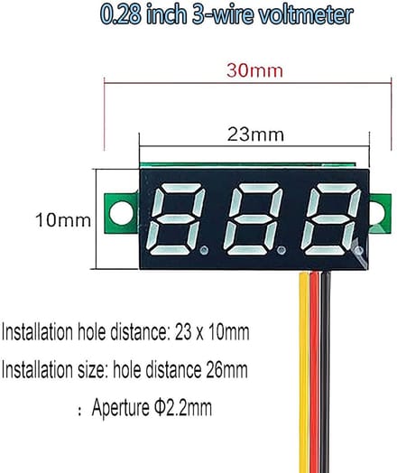 Mini Digitale Voltmeter 0-100V - 6 Stuks LED-Display met Nauwkeurige Drukmeting en Ompolingsbeveiliging