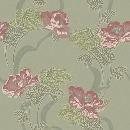 Duro Vliesbehang 521-02 - Gammalsvenska klassiker - Botanisch Groen - 53cm x 10.05m
