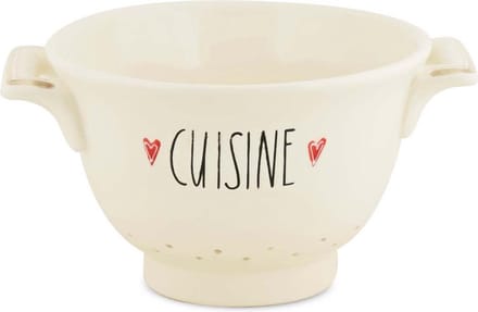 Dekoratief | Vergiet 'Cuisine', dolomiet wit, 22x18x12cm | A195919