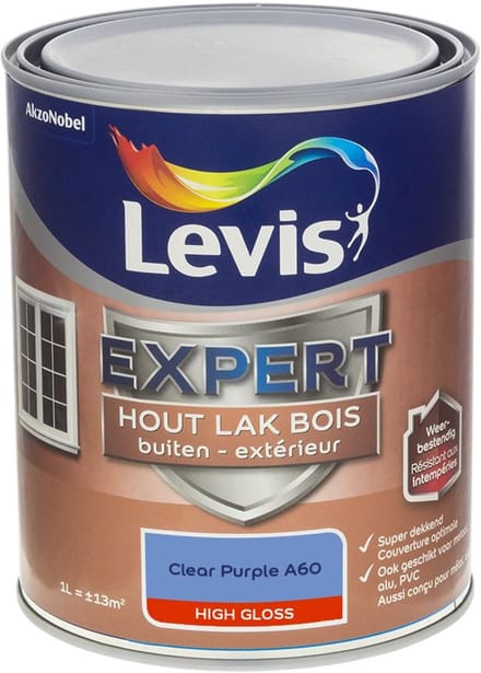 Levis - Expert Hout Lak Buiten High Gloss Mix - Clear Purple A60 - Mengverf - 1 L