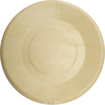 Vegaoo - 4 ecologische houten borden 21 cm