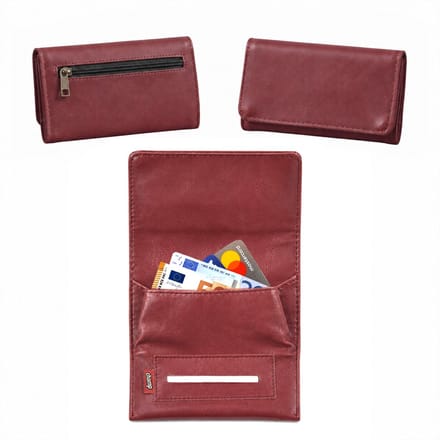 Champ Shag Etui - Tabak Etui - Shag Mapje - Hoesje - Echt Leer - Bordeaux