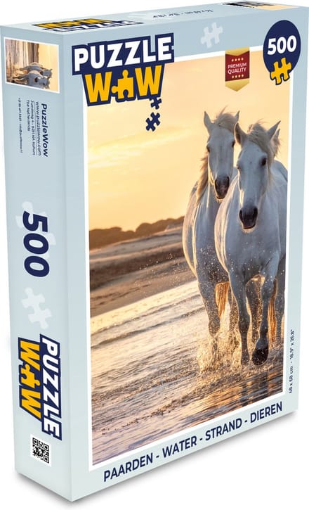 Puzzel Paarden - Water - Strand - Dieren - Legpuzzel - Puzzel 500 stukjes