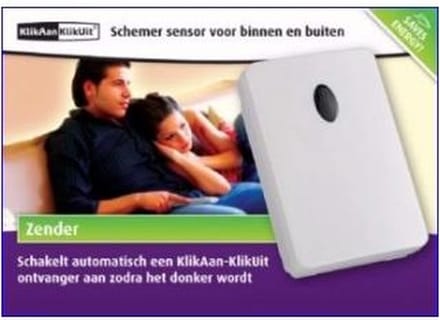 KlikAanKlikUit Draadloze Schemersensor Binnen/Buiten - ABST604