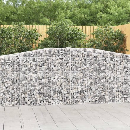 vidaXL - Schanskorven - 20 - st - gewelfd - 400x50x100/120 - cm - ijzer