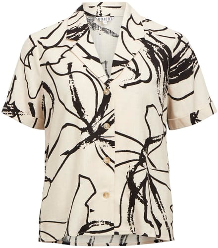 Object T-shirt Print reverskraag