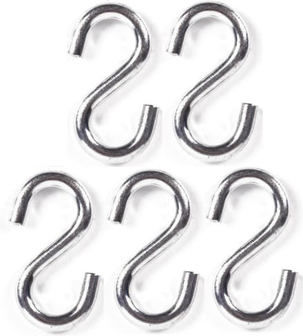 Benson S-haak / ophanghaak - 5x - van metaal - 7.9 mm