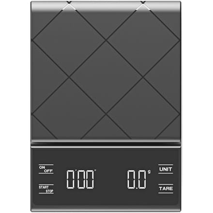 Koffieweegschaal met timer Digitale keukenweegschaal LED-display Tarrafunctie 3000 g / 0,1 g Draagbaar zwart