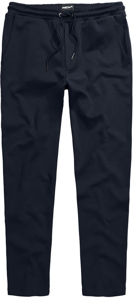 Men Plus - Heren - Jersey broek FLEXLASTIC® Modern Fit elastische instapbroek - Navy blauw - Maat L