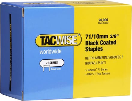 Zwart Vernagelde Bekledingsnietjes Type 71/10mm - 20.000 Stuks