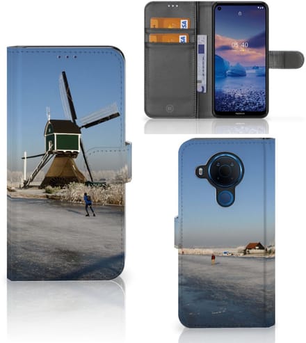Nokia 5.4 Flip Cover Schaatsers