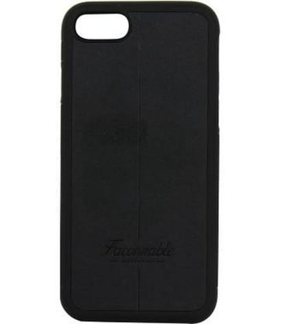 Façonnable, Hoesje geschikt voor iPhone SE (2020)/8/7 - Hardcase met Gekleurde Rand, Zwart