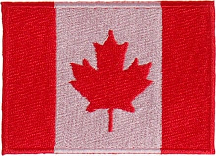 Strijkapplicatie 8x6cm vlag Canada