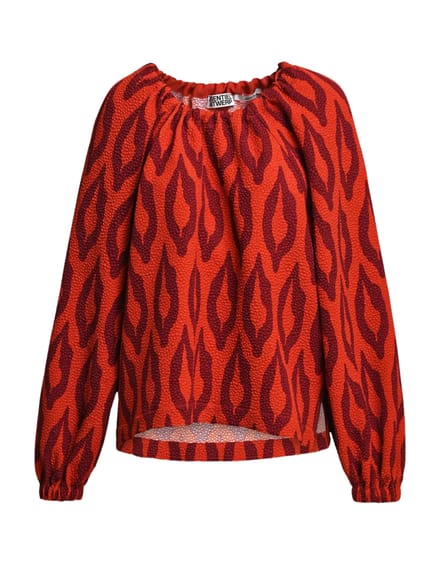 Essentiel Antwerp Oversized Top Tops Rood Kolorful