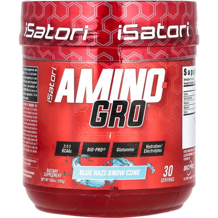 Isatori, Amino-Gro, Barbe à papa framboise bleue, 10,6 oz (300 grammes)