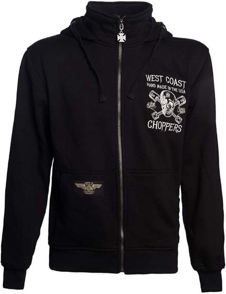 WCC West Coast Choppers Hoodie High-Speed Zip Zwart