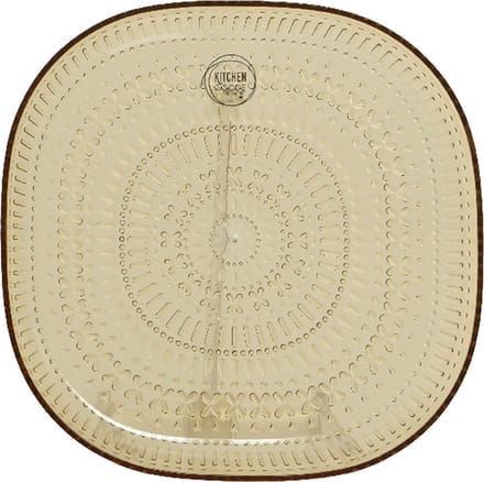 Decoris ontbijtbord - geel - 20,5 cm - kunststof - camping bord/servies