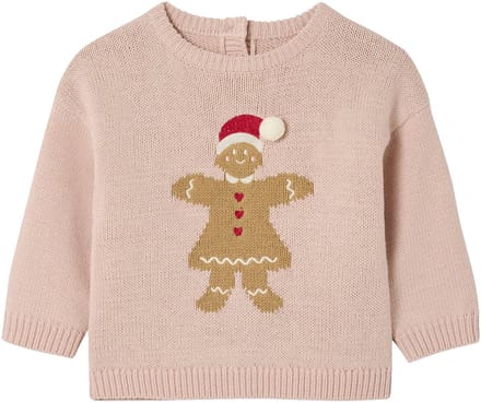 Vertbaudet Kersttrui voor babymeisjes met koekjesmotief