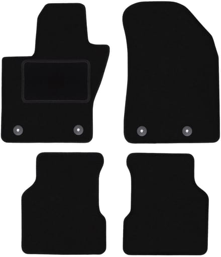 Zwarte veloursmatten voor: Jeep Compass II MP SUV (2017-)