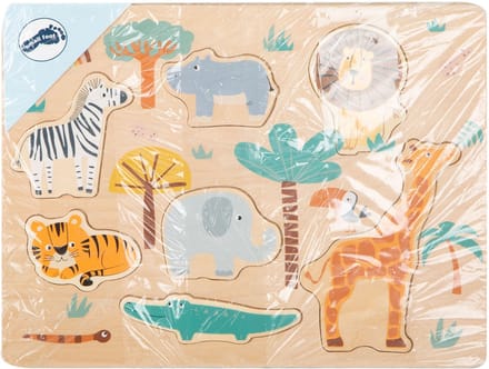 Small Foot - Wooden Puzzle Safari Hout