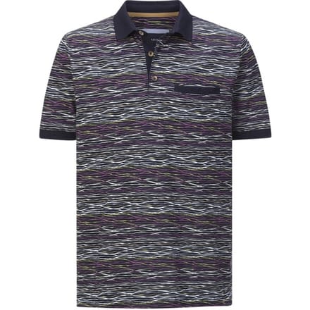Babista herren Poloshirt - 52/54 - donkerblauw - Plus Size