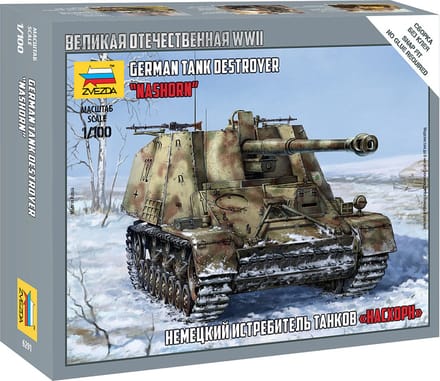 Zvezda Modelbouwpakket Militaire voertuigen - 6291 German SD.KFZ.164 Nashorn Plastic - 1:100 - Modelbouw