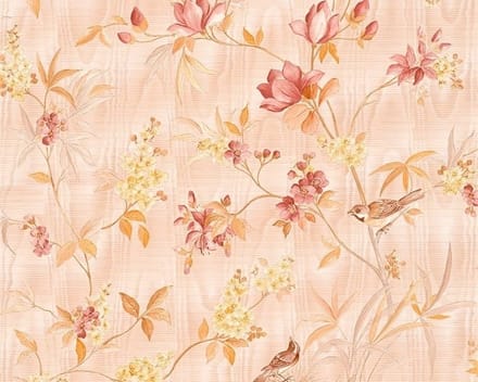 A.S. Création vogel bloemen behang 95434-3