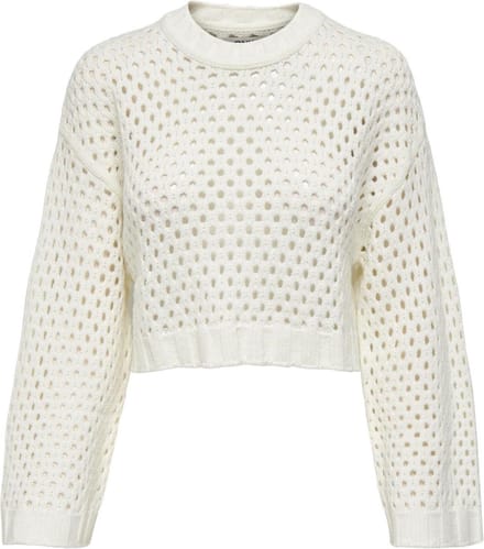 Only Trui Onlsmilla Short Pullover L/s Knt No 15300575 Marshmallow Dames Maat - M