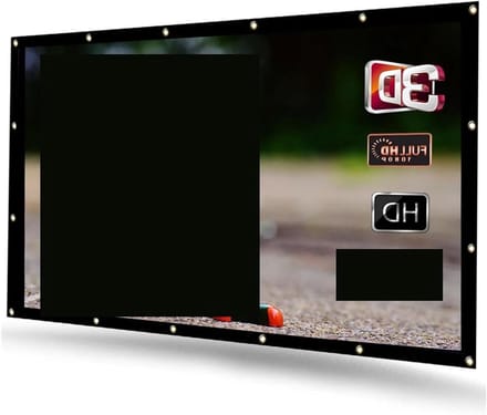 Projectiescherm Opvouwbaar - PVC Scherm - Thuisbioscoop Presentaties - 160 Graden Kijkhoek - 100 Inch - Mat Wit