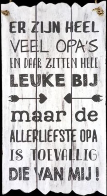 Tekstbord 55x30cm - Leuke Opa's
