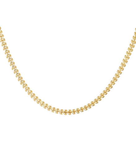 Ketting met Blaadjes | Stainless Steel Goud