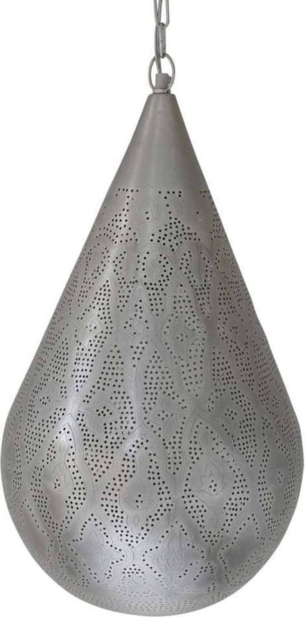 Safaary - Oosterse Hanglamp Zilver Chessa Ø 30 x 54cm