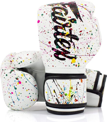 Fairtex BGV14PT Microfiber Bokshandschoenen - Art Collections - Painter - Wit 12 oz