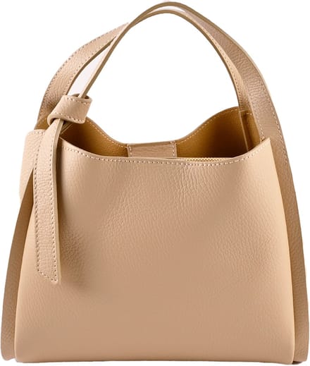 Giuliano lederen handtas Aliza - Dames - Made in Italy - Taupe