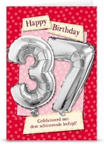Miko - Kaart - Leeftijdballon - 37 Jaar
