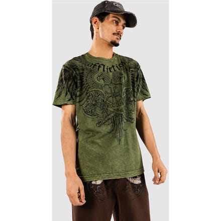Affliction Alpha Strike T-Shirt groen